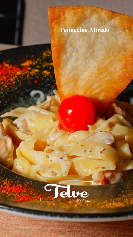 Fettuccine Alfredo yemek çekimi